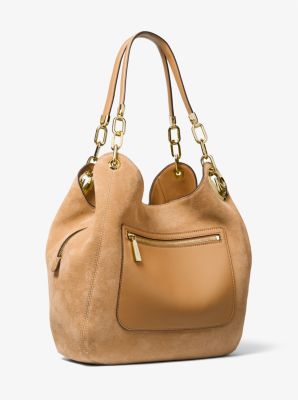 Michael kors lillie large leather hot sale shoulder bag