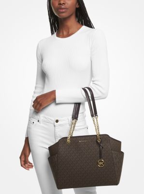 Jacquelyn Medium Logo Tote Bag