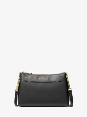 NWOT / Michael Kors Greenwich Small Saffiano Leather Crossbody Bag Black