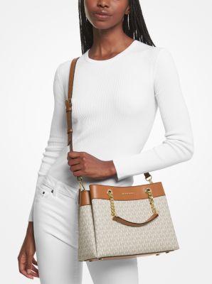 Bolso satchel Lori mediano con logotipo