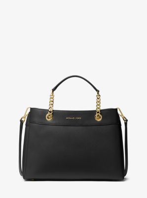 MICHAEL KORS Greenwich Large Saffiano Leather Satchel Bag - Clothing from  Circle Fashion UK