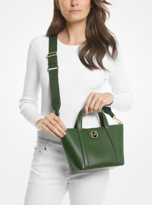Hadleigh Small Leather Messenger Tote Bag