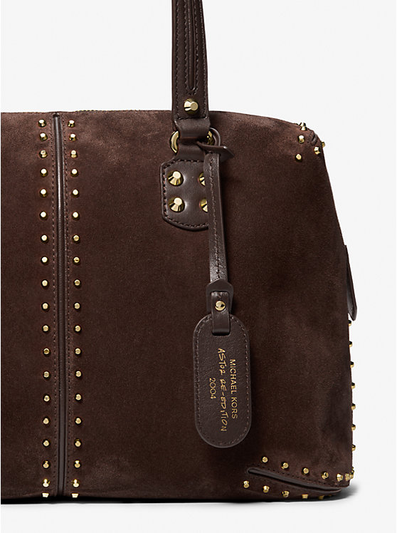 Astor Large Studded Leather Tote Bag image number 3