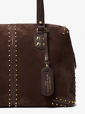 Astor Large Studded Leather Tote Bag