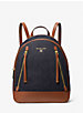 Brooklyn Medium Denim and Leather Backpack image number 0