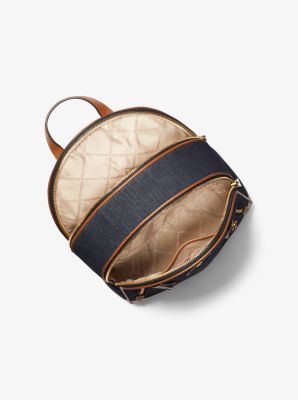 Brooklyn Medium Denim and Leather Backpack | Michael Kors Canada