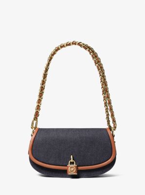 Mila Small Denim Shoulder Bag