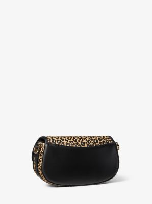 Mila Small Leopard Print Calf Hair Shoulder Bag Michael Kors