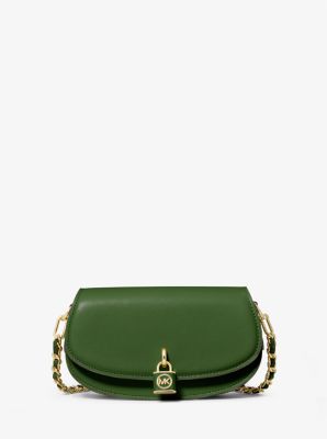 Michael Kors Mila Small Leather Crossbody Bag -  Green