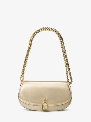 Mila Small Metallic Leather Shoulder Bag image number 5