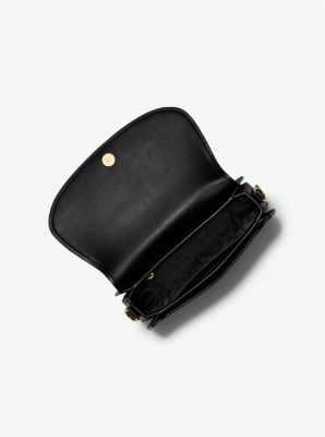 Michael Kors Mila Medium Leather Messenger Bag - Black Multi