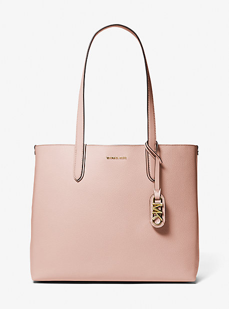 Michaelkors Eliza Extra-Large Pebbled Leather Reversible Tote Bag,SOFT PINK