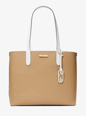 Eliza Extra Large Pebbled Leather Reversible Tote Bag Michael