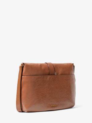 Grand sac à épaule Darrington en cuir craquelé in LUGGAGE | Michael Kors