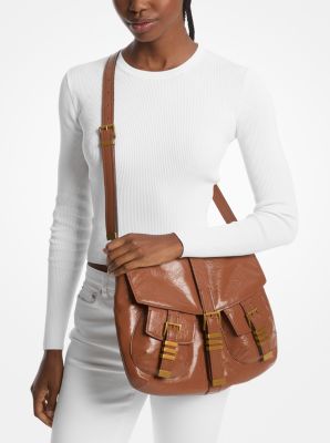 Grand sac à épaule Darrington en cuir craquelé in LUGGAGE | Michael Kors