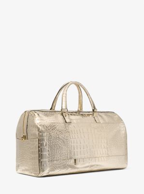 Bedford Travel Extra-Large Metallic Crocodile Embossed TK Weekender Bag image number 2