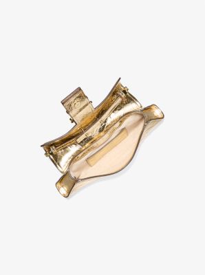 Wandelbare Clutch Colby Small aus Leder in Metallic-Krakelee-Optik image number 1