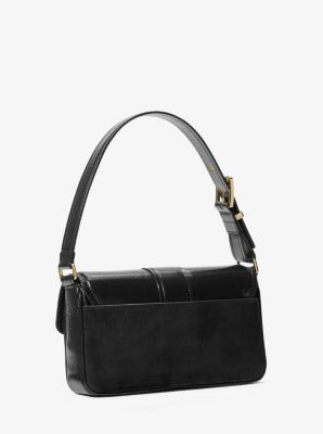 Colby Medium Crackled Leather and Suede Shoulder Bag image number 2