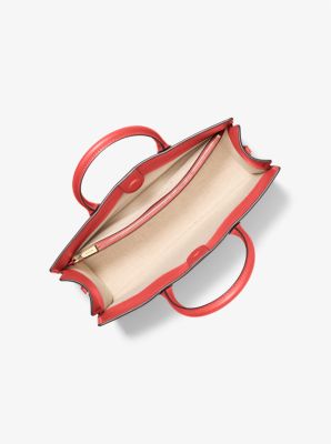 Scarlett Medium Leather Satchel in BURNT SIENNA | Michael Kors