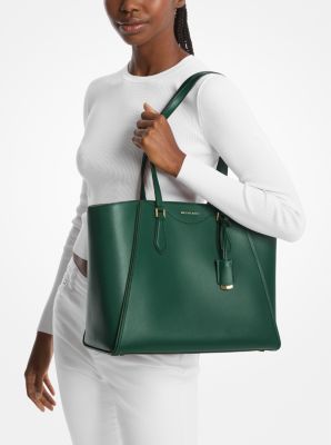 Michael kors green and white purse best sale