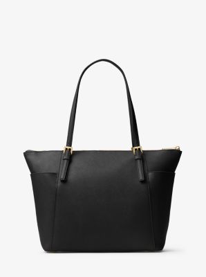 Jet Set Large Saffiano Leather Top-Zip Tote Bag image number 3