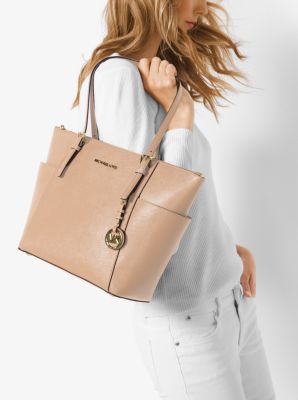 Michael Kors - Jet Set Large Saffiano deals Leather Top-Zip Tote Bag