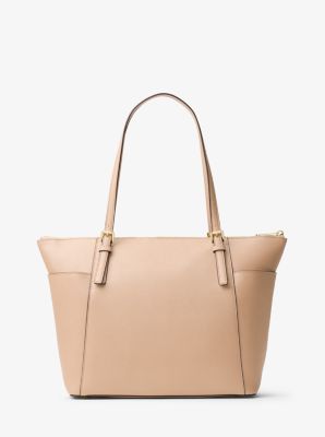 Michael kors jet set top-zip saffiano on sale tote