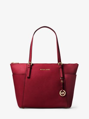 michael kors women's jet set leather tote