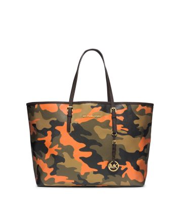 orange camo michael kors purse