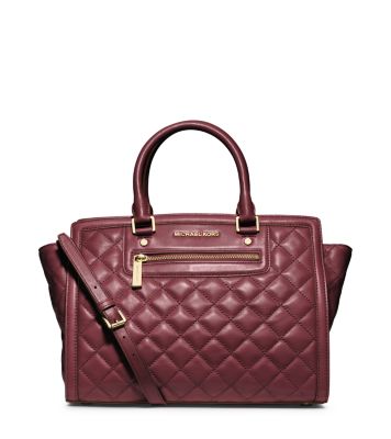 Selma Quilted Leather Large Satchel 
