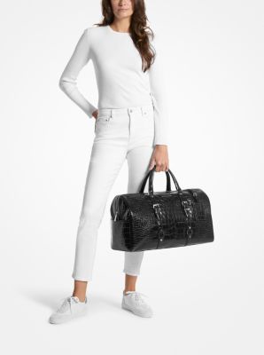 Weekender Bedford Travel Extra-Large aus Leder mit Krokodilprägung in Metallic-Optik image number 3