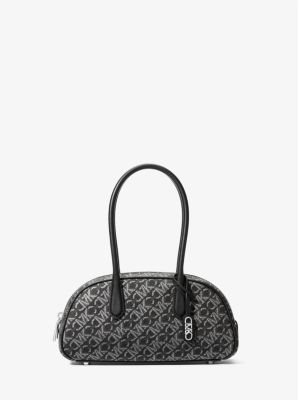 Lulu Small Metallic Empire Signature Logo Satchel image number 0