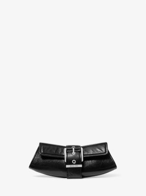 Colby Small Crackled Leather Convertible Clutch