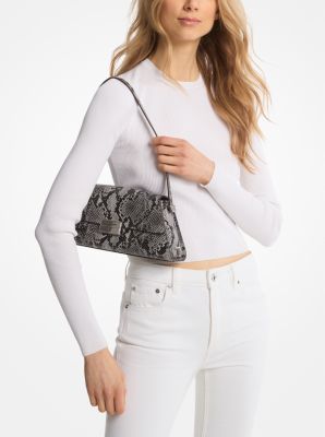 Ludlow Medium Snake Embossed Leather Shoulder Bag image number 3