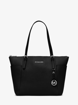 Jet Set Large Saffiano Leather Top-Zip Tote Bag | Michael Kors