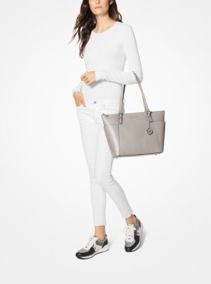Jet Set Large Saffiano Leather Top-Zip Tote Bag image number 2