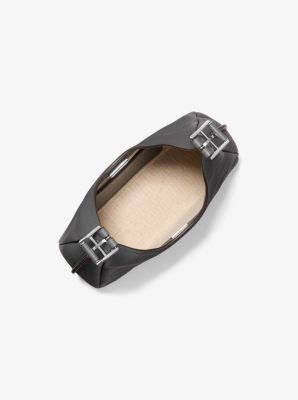 Nolita Small Pebbled Leather Hobo Shoulder Bag in SLATE | Michael Kors