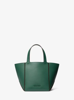 MK Jordi Small Leather Tote Bag - Green - Michael Kors MICHAEL Michael Kors