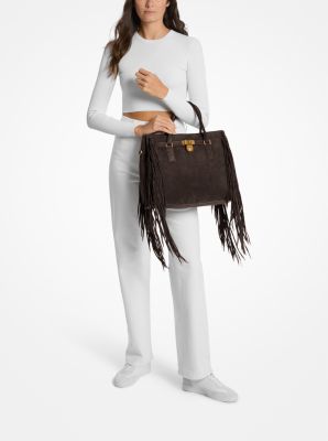 Henkeltasche Hamilton Moderne Small aus Wildleder mit Fransen image number 2