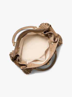Hamilton Moderne Small Fringed Suede Satchel