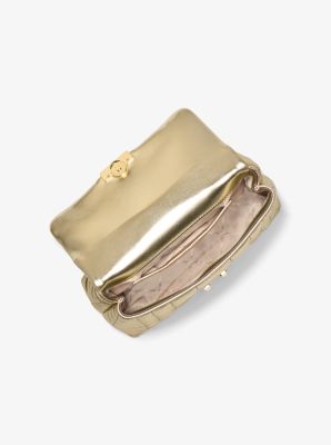 Tribeca Medium Metallic Leather Satchel