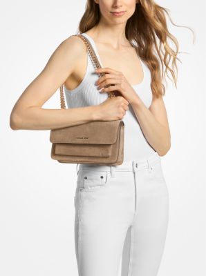 Schultertasche Claire Large aus Wildleder