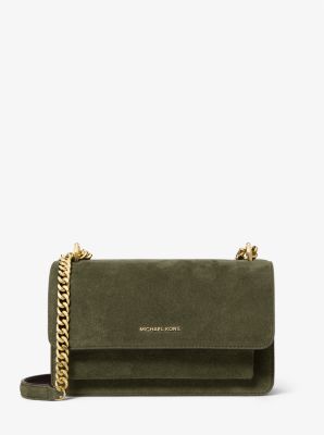 Schultertasche Claire Large aus Wildleder