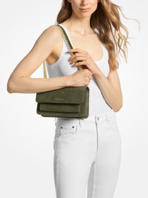 Schultertasche Claire Large aus Wildleder