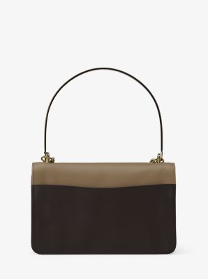 Claire Large Color-Block Leather Shoulder Bag