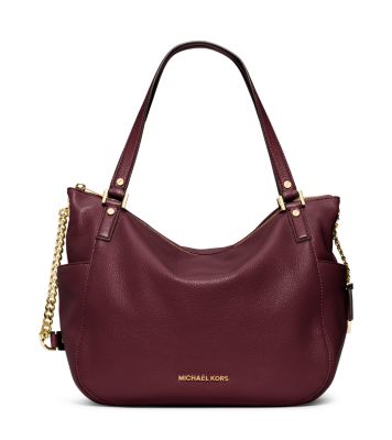 burgundy michael kors purse