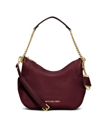 burgundy michael kors handbag