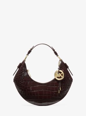 Koa Medium Crocodile Embossed Leather Shoulder Bag image number 0