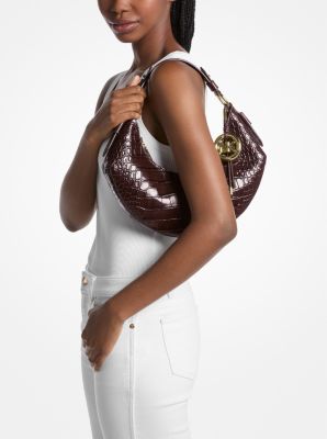 Koa Medium Crocodile Embossed Leather Shoulder Bag image number 2