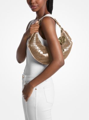 Sac porté épaule Koa de taille moyenne en cuir effet crocodile en relief in BOGUE | Michael Kors